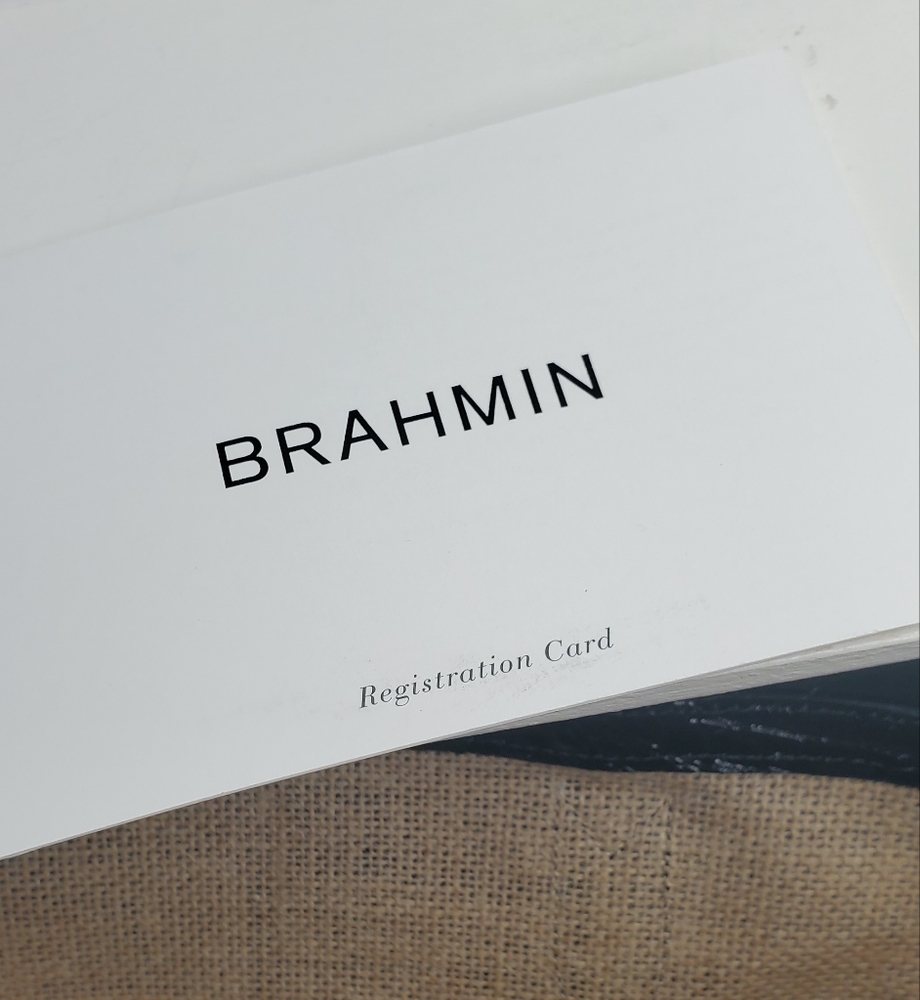Brahmin Beige and Black Tote Bag - Picture 8 of 9